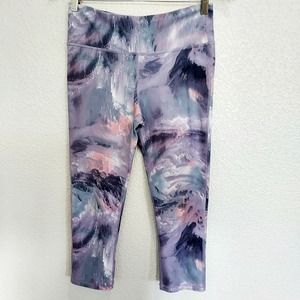 ⭐️5/$20 Marika Sport Lavender Marled Print Active Capri Pants Size M